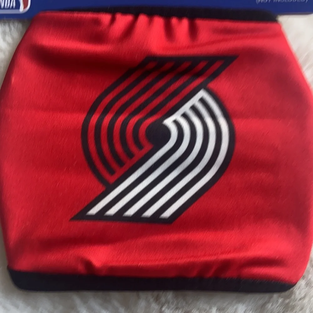 NBA face mask Portland Trail Blazers PDX basketball team red black